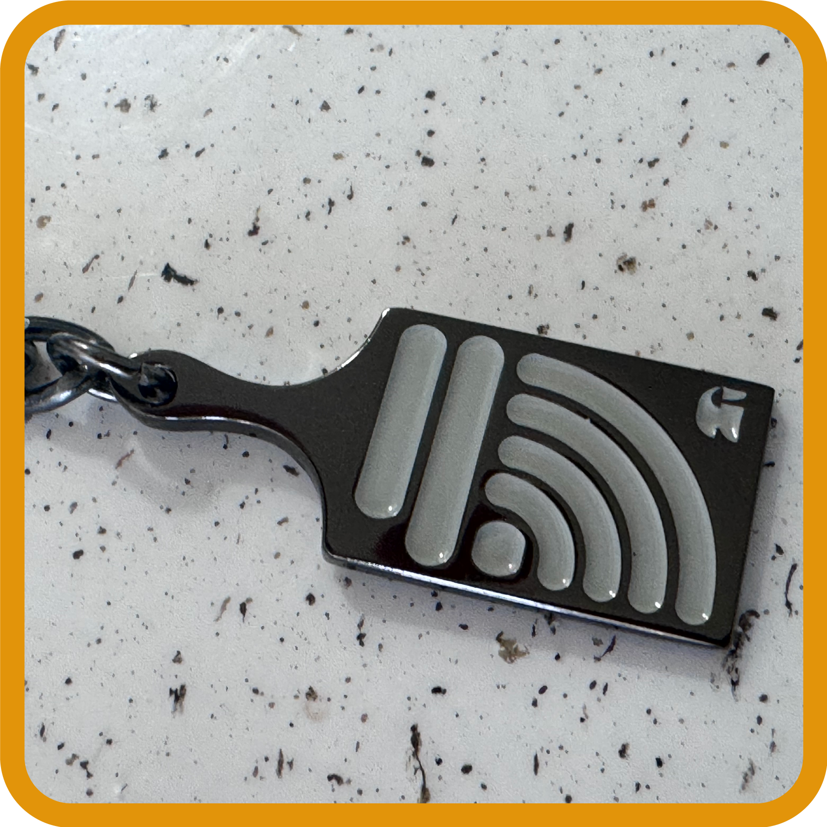 Wave Painting Keychain