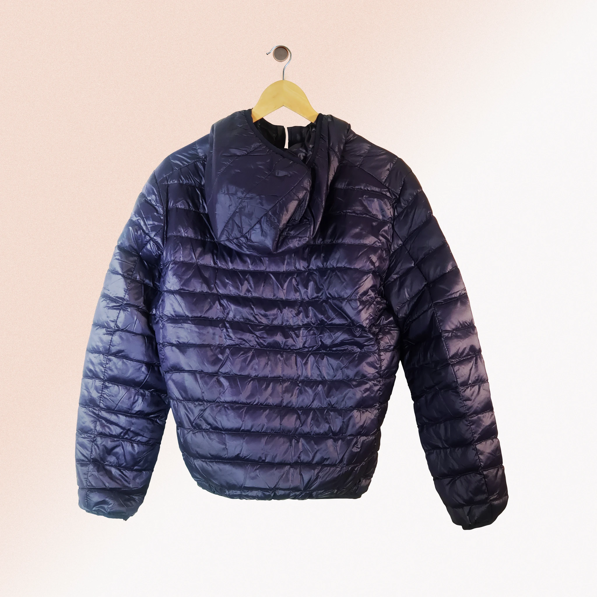 Day Puffy Hooded Jacket - Navy