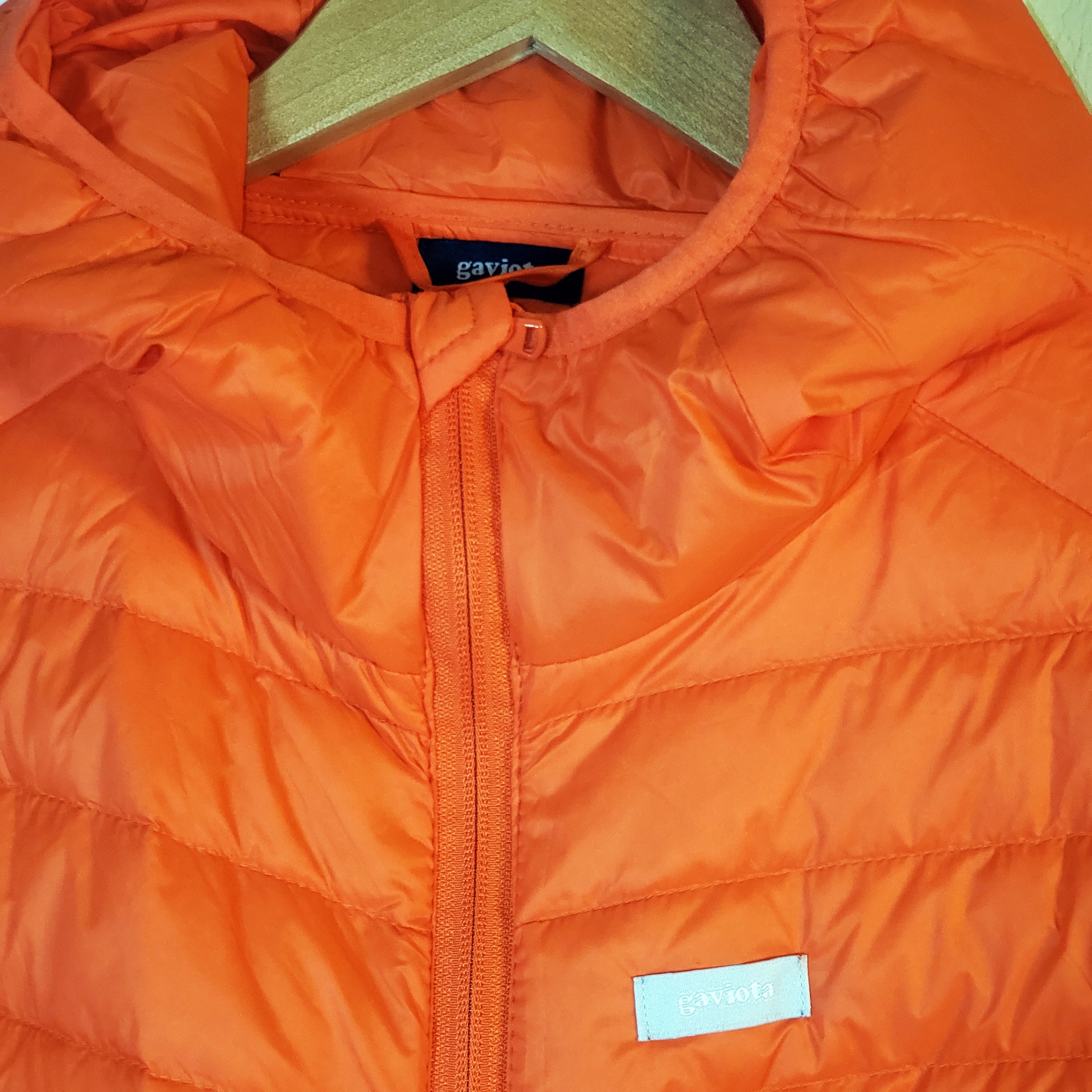 Day Puffy Hooded Jacket- orange